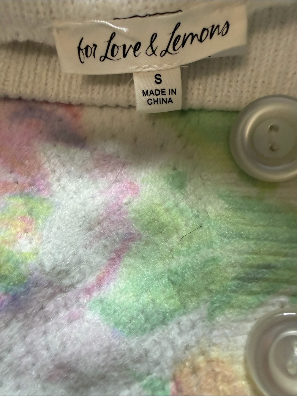 For Love And Lemons Pastel Floral Knit Mini Skirt - Multicolor - Picture 2 of 4